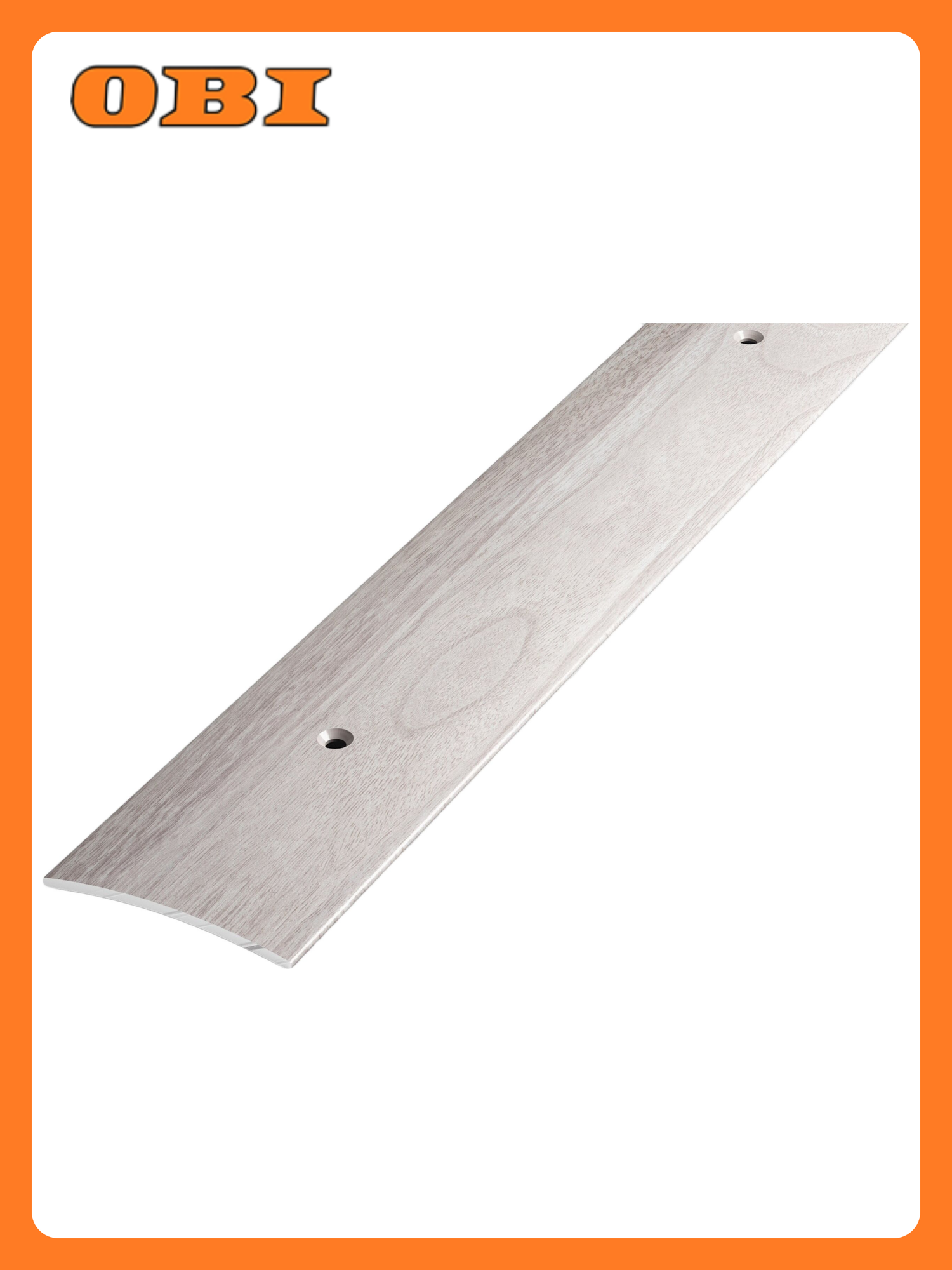 Порог одноуровневый лука ПС 04 900.106 ясень белый алюминий 900х445