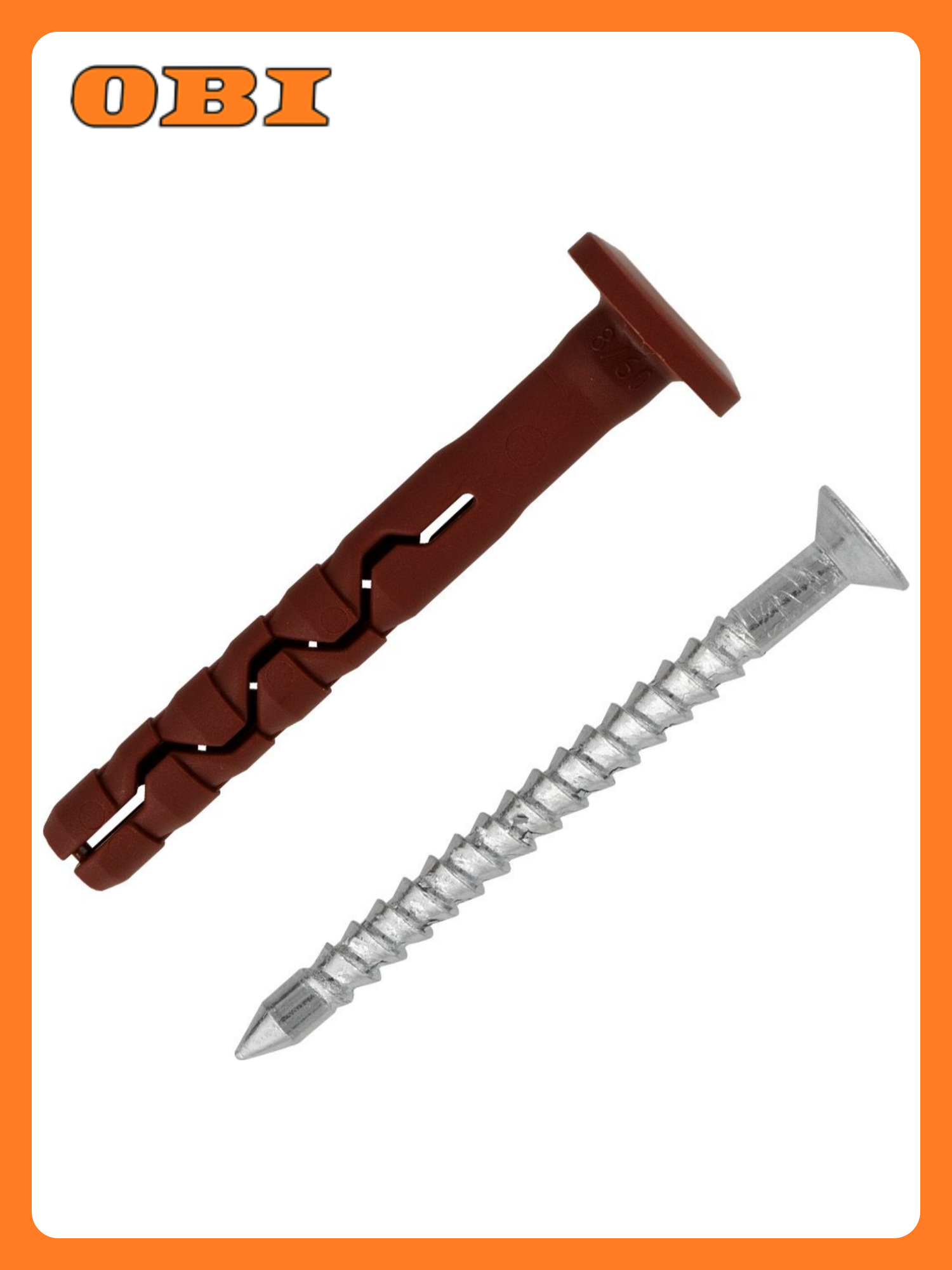 Дюбель-гвоздь усиленный нейлоновый MULTI Pro F грибовидный бортик 8x60 мм 12 шт