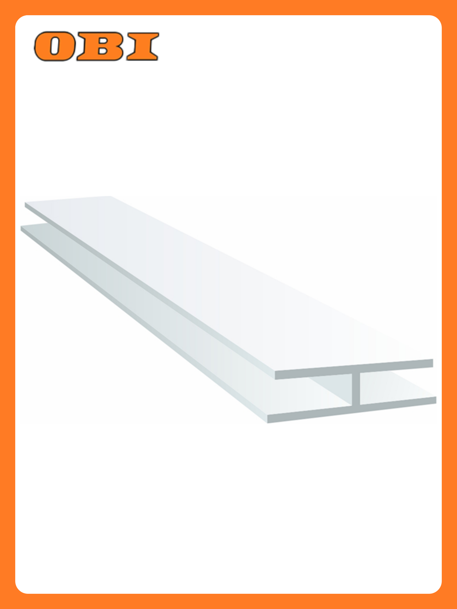 Профиль соединительный Stella для ПВХ панелей белый 10 мм 3 м