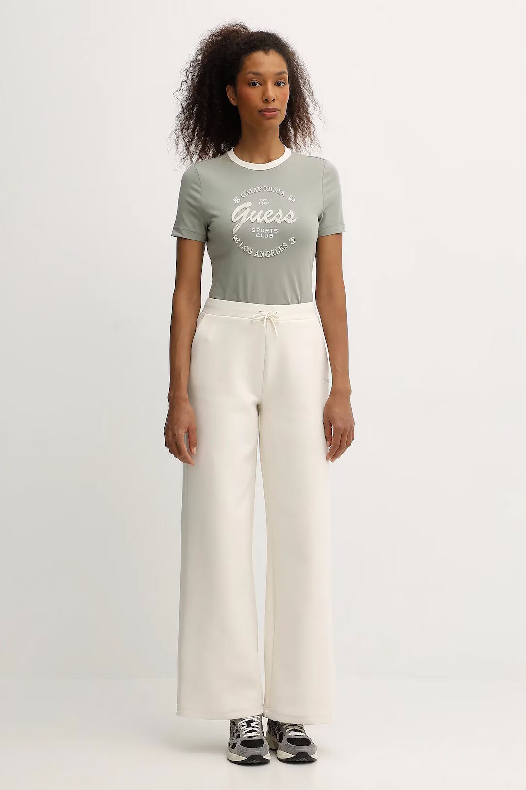 Футболка GUESS GALA SS T-SHIRT, , размер M, белый/зеленый — фото 1