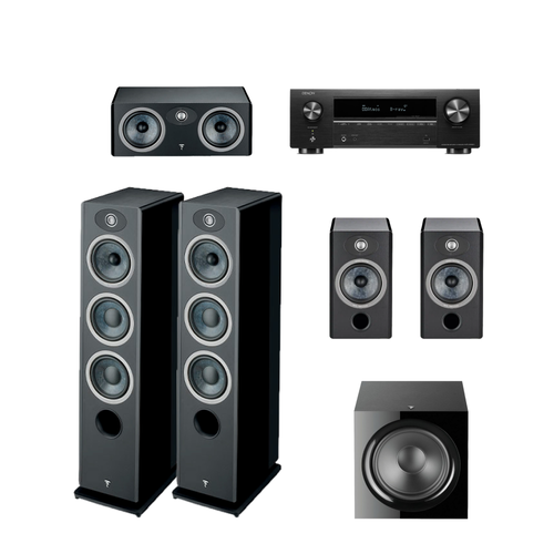 Focal Комплект акустики Vestia N°2 Black High Gloss 5.1 + Denon AVR-X1700H