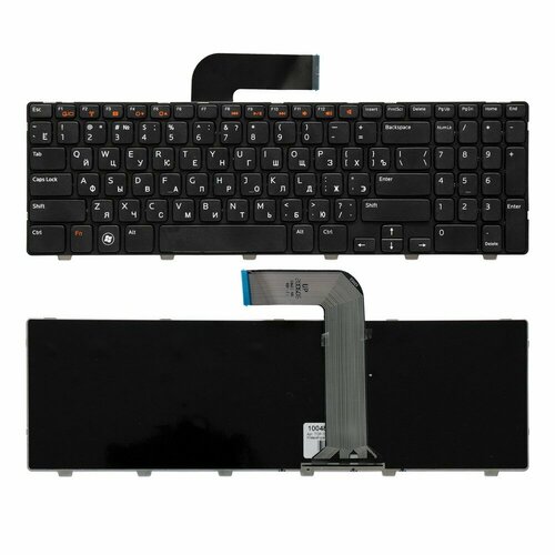 Dell Клавиатура Dell Inspiron N5110, M5110, M511R. Плоский Enter. Черная, с черной рамкой. PN: NSK-DY0SW.