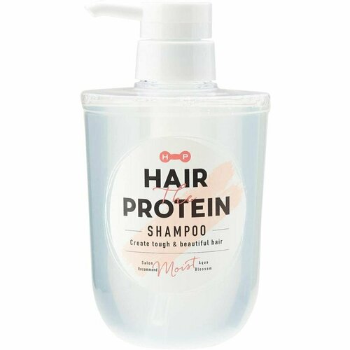 COSMETEX ROLAND Восстанавливающий и увлажняющий шампунь для волос Hair The Protein с 6 видами протеинов, с фруктово-цветочным ароматом, 460 мл