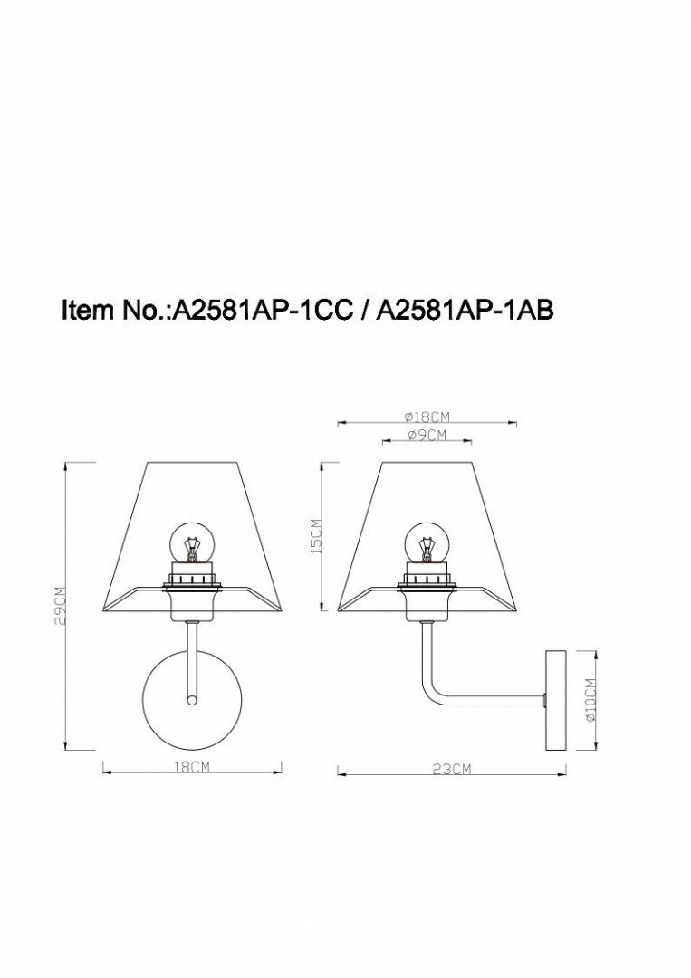 Бра Arte Lamp ELBA A2581AP-1AB - фото №6