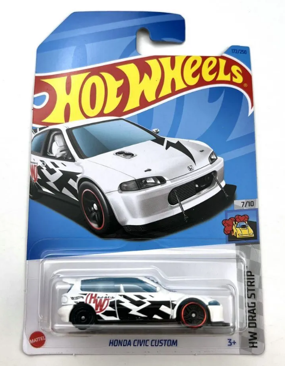 Hot Wheels Машинка базовой коллекции HONDA CIVIC CUSTOM белая 5785/HKH33