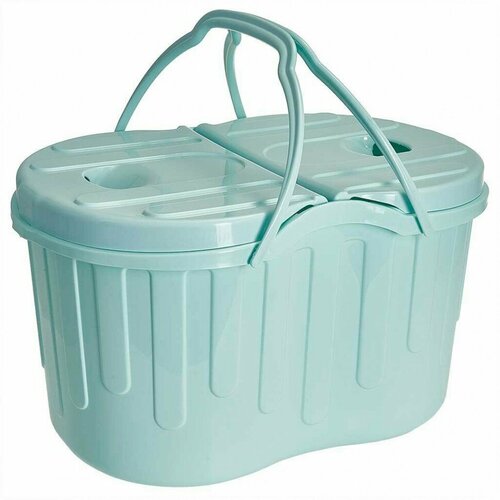 Корзина для пикника пластиковая 25 литров Verde Rio, цвет бирюзовый