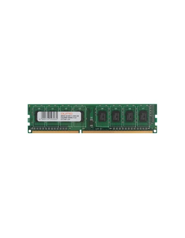QUMO DDR3 DIMM 4GB (PC3-12800) 1600MHz QUM3U-4G1600C(N)11L 1.35V