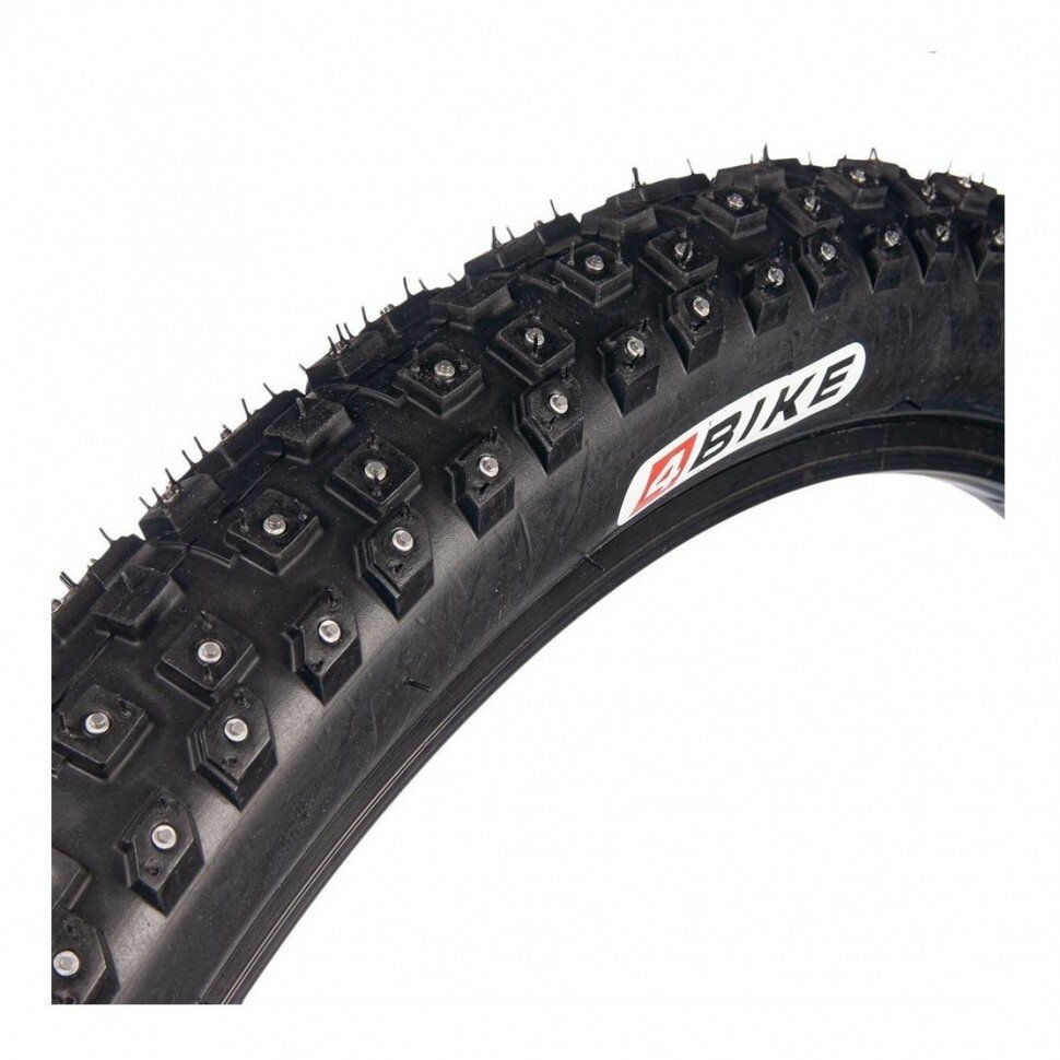 Велопокрышка зимняя шипованная 4BIKE, 26 x 2.35" (60-559), 368 стальных шипов, 4 ряда