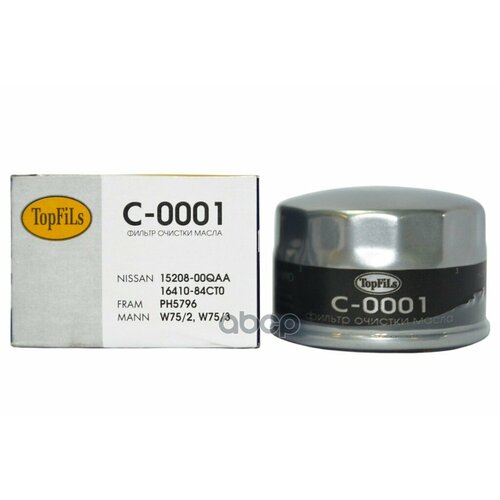 Фильтр Масляный Renault Logan MeganeClioDuster Lada Largus Nissan AlmeraMicraNoteQashqaiTiida TopFils арт C0001 1620₽