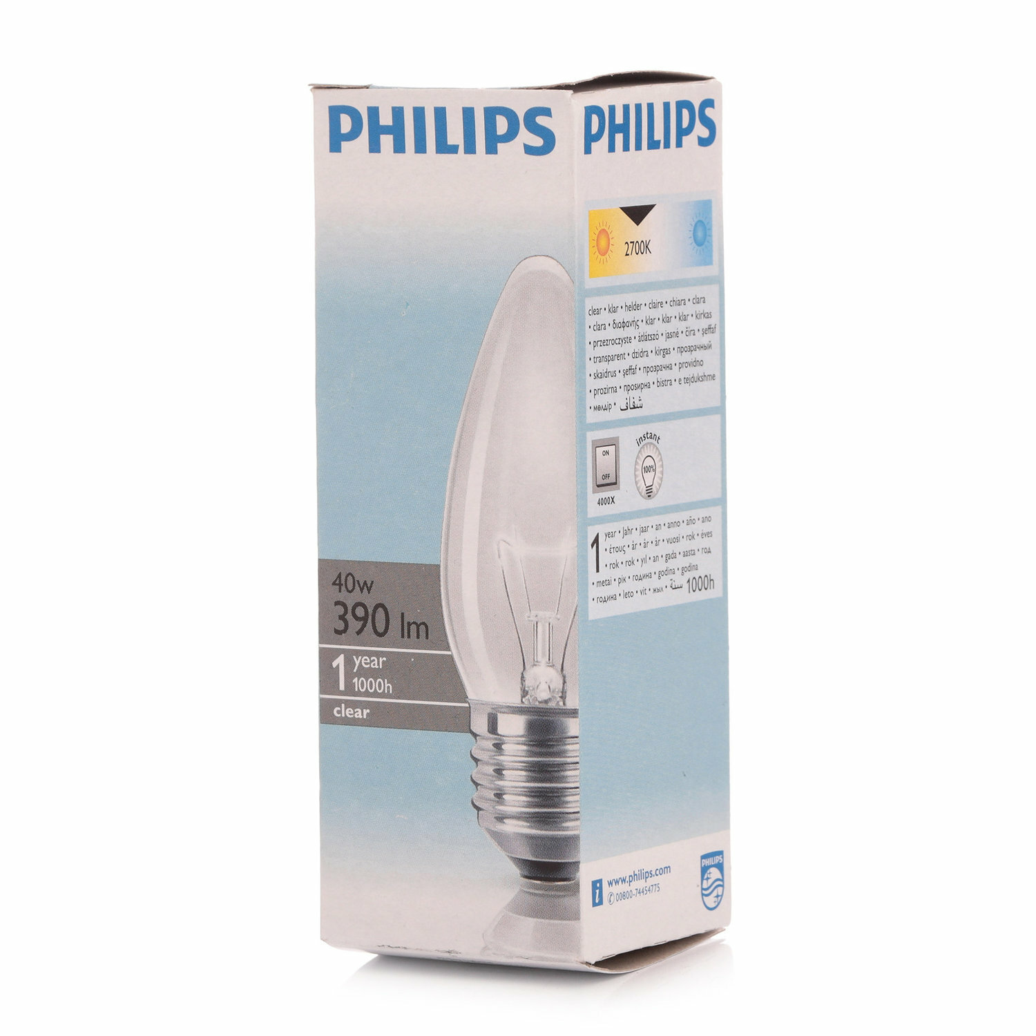 Лампа накаливания Philips Standard 1CT/10X10F E27 B35