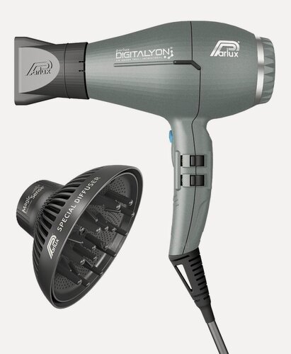 Изображение товара Фен Parlux Digitalyon Glitter Grey + диффузор Magic Sense