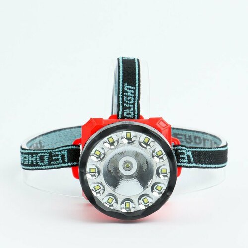 фото Фонарь налобный кнр 3 вт, 13 диодов, 3 аа, 2 режима, 7,2х9х8 см (5205107)