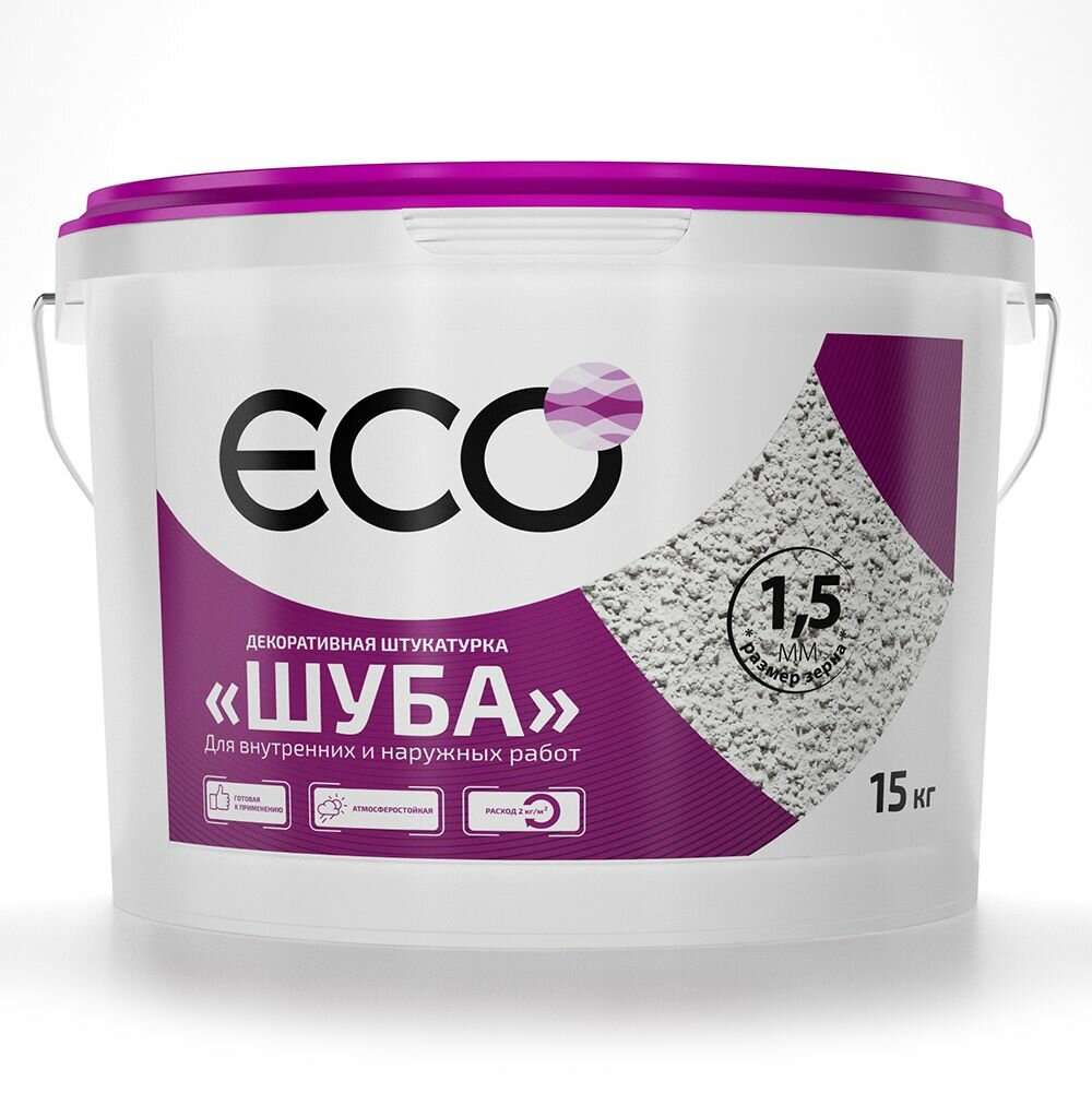 фото Штукатурка декоративная ECO Шуба 1,5 мм 15 кг