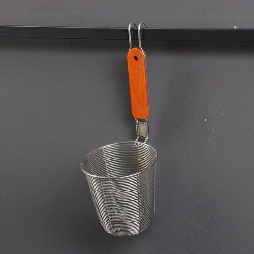 Корзинка для приготовления картошки фри 31см дерев ручка Шафран 700₽