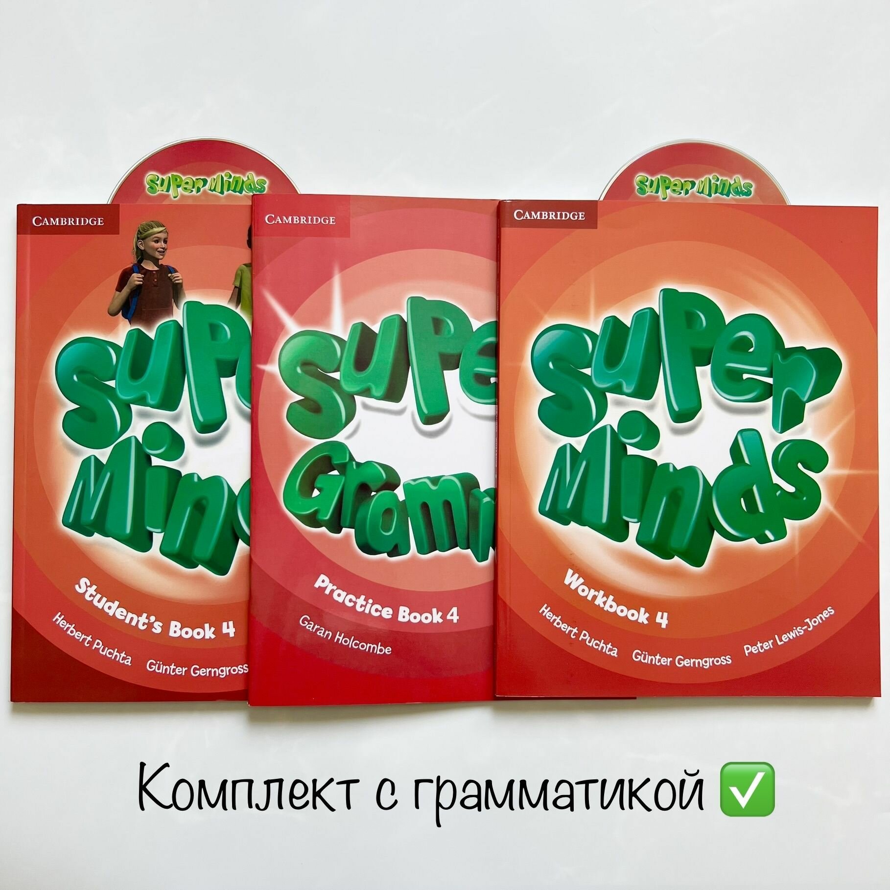 Super Minds 4 (Student's Book and WorkBook + CD) + super grammar 4 practice book
