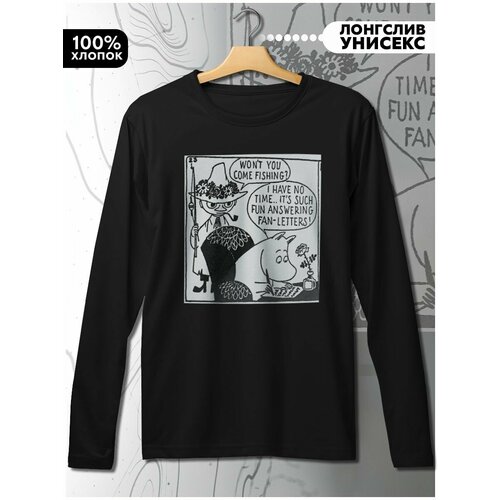 фото Лонгслив hypnotica, размер l, черный