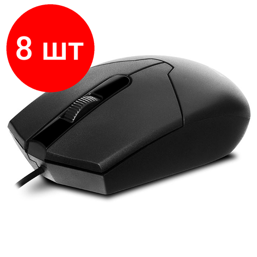 Комплект 8 шт, Мышь Sven RX-30, USB, черный, 2btn+Roll игровая мышь sven rx g880 sv 021054