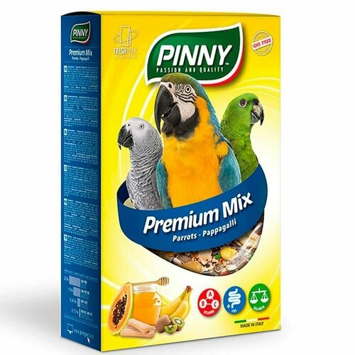 Корм для птиц Pinny Passion and Quality - с фруктами, для средних и крупных попугаев, 700г, 1 шт.