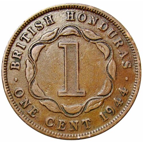 1 цент 1945 цейлон георг vi unc 1 цент 1944 Британский Гондурас, Георг VI