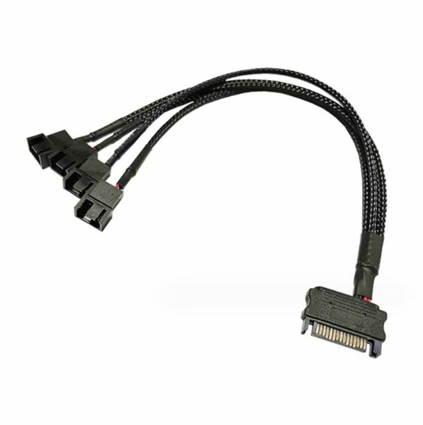 Переходник SATA - FAN 4pin (2 контакта) 1 в 4