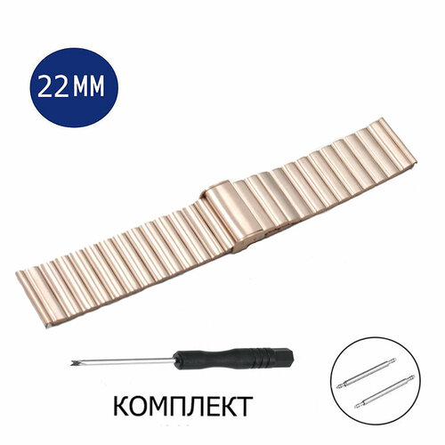 фото Браслет axiver, фактура полуглянцевая, гладкая, диаметр шпильки 1.78 мм, размер 22мм, золотой