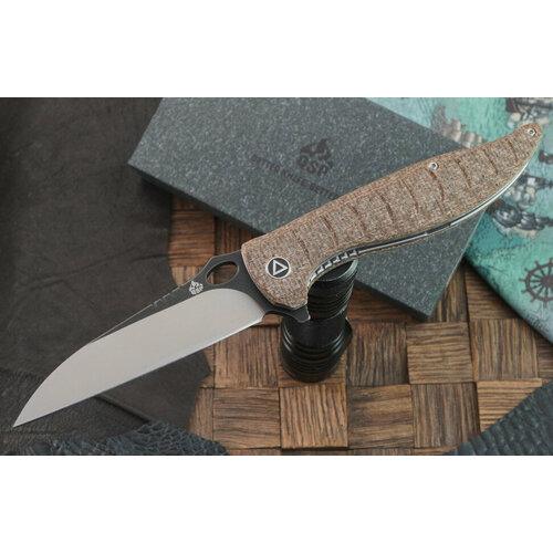 фото Складной нож qsp knife locust qs117-a, сталь 154cm, рукоять коричневая микарта