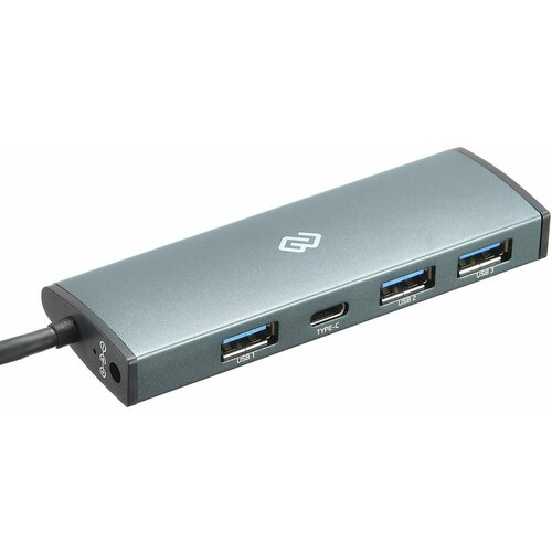 Разветвитель USB Type-C Digma HUB-3U30С-UC-G 3 х USB 30 USB Type-C серый 209200₽