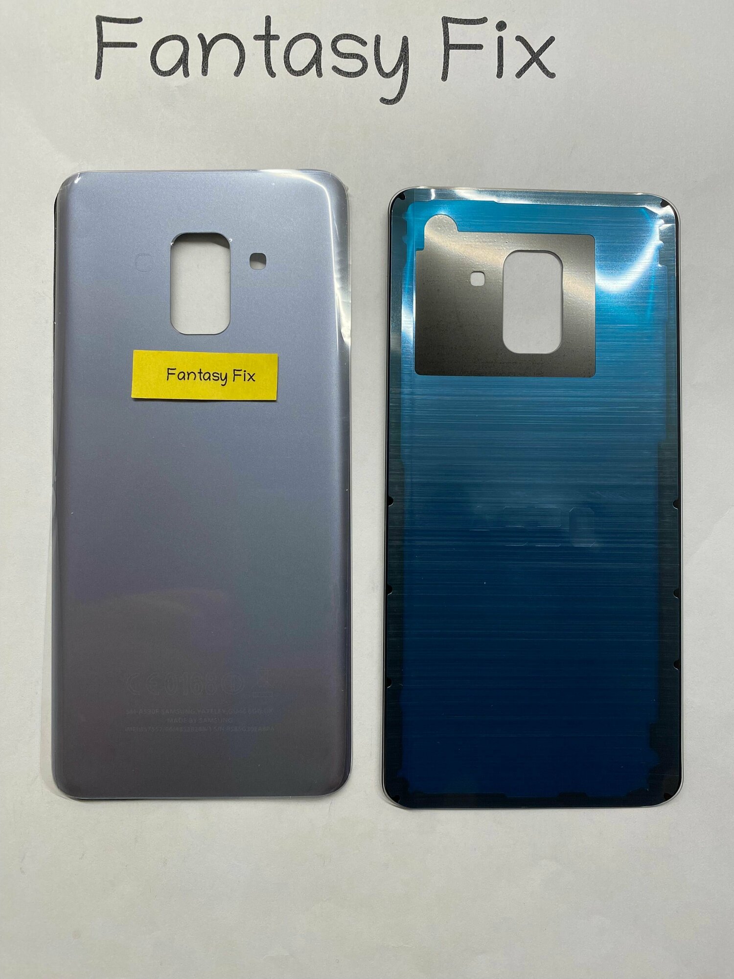 Задняя крышка для Samsung A530F (A8 2018) серая