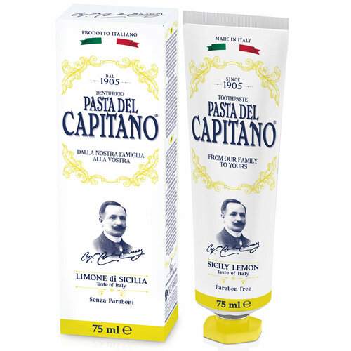 Зубная паста Pasta Del Capitano Sicily Lemon (сицилийский лимон), 75 мл