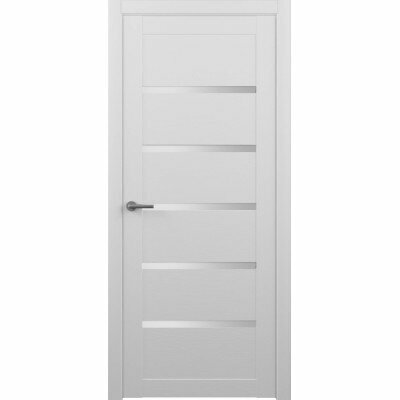 фото Межкомнатная дверь Albero Вена Эко-Шпон / Кедр снежный / Стекло мателюкс