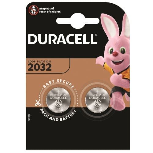 Набор 2 шт Duracell - Батарейки +70% Extra Life CR2032, 2 шт