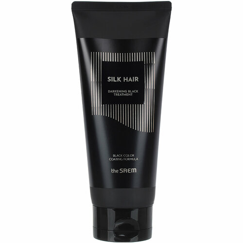 Оттеночный бальзам для волос The Saem Silk Hair Darkening Black Treatment, 200 мл