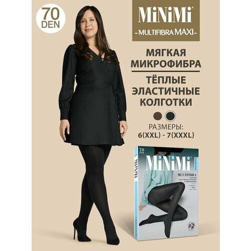 Колготки MiNiMi Multifibra, 70 den, размер 6, черный