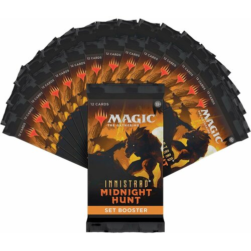 Magic The Gathering: 10 СЕТ-бустеров MTG издания Innistrad Midnight Hunt на английском настольная игра wizards of the coast mtg рус иннистрад полночная охота дисплей сет бустеров