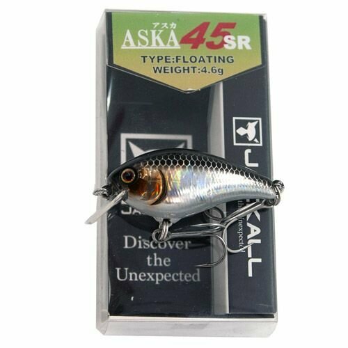 Воблер JACKALL ASKA 45SR 4.6g цвет HL SILVER & BLACK воблер jackall aska 45sr 4 6g цвет blueback chartreuse