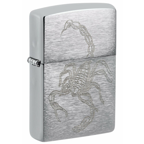 Зажигалка кремниевая с покрытием Brushed Chrome, серебристая, Zippo, 48788 зажигалка кремниевая с покрытием brushed chrome серебристая zippo 48790