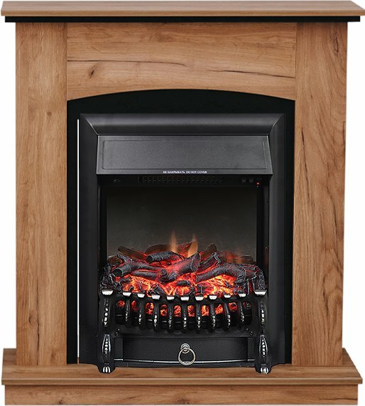 фото Каминокомплект Barcelona (разборный) - Дуб табачный с очагом Fobos FX Black