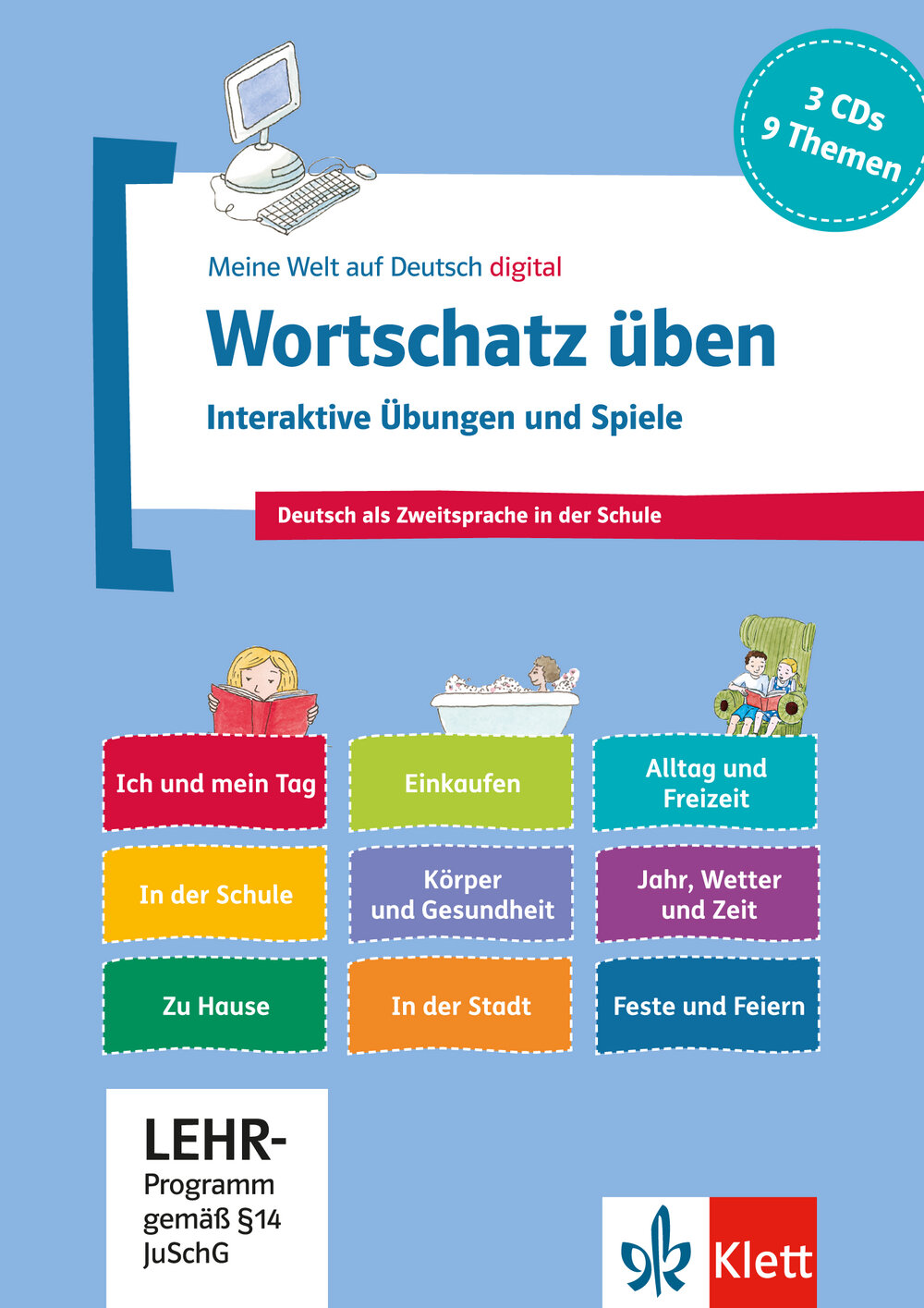 Wortschatz üben. Interaktive Übungen und Spiele. Deutsch als Zweitsprache in der Schule. 3 CD-ROMs - фото №1