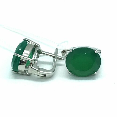Серьги серебро, 925 проба, агат