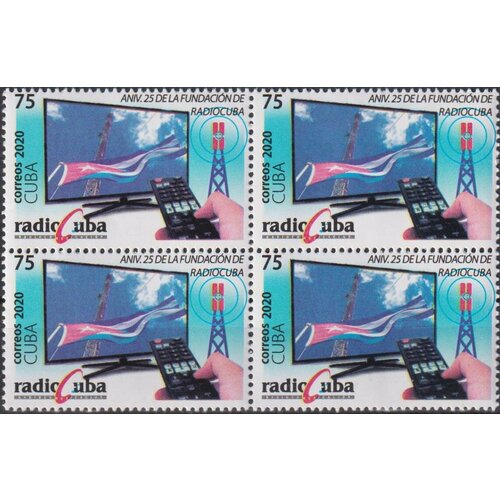 Почтовые марки Куба 2020г. RadioCuba, 25 лет Телевидение, Радио MNH