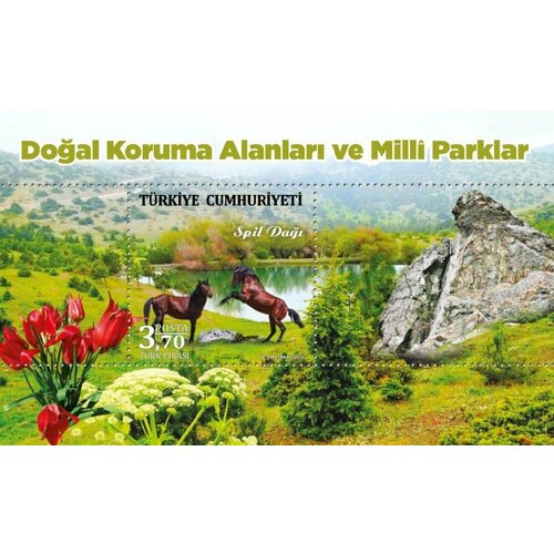 Почтовые марки Турция 2017г. Национальные парки Цветы, Лошади MNH