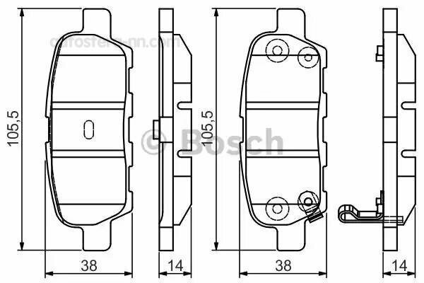 BOSCH 0986495089 Дисковые колодки задние PREMIUM2