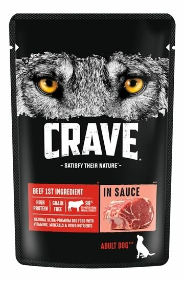 Crave Пауч для собак Говядина в соусе, 85 г