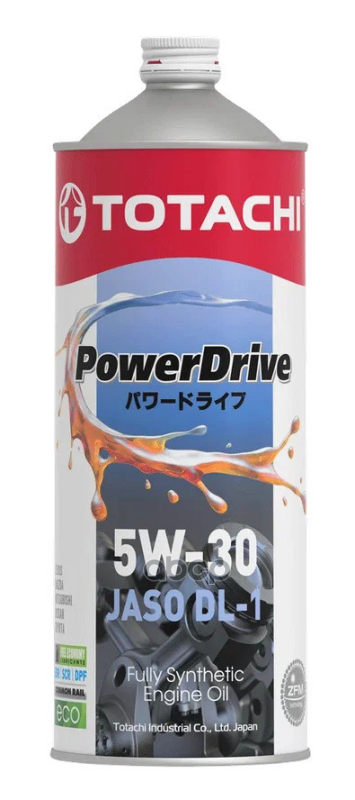 TOTACHI Масло Моторное Totachi Powerdrive Fully Synthetic 5W-30 1Л Jaso Dl-1 Для Дизельных Двигателей Легковых Автомобилей