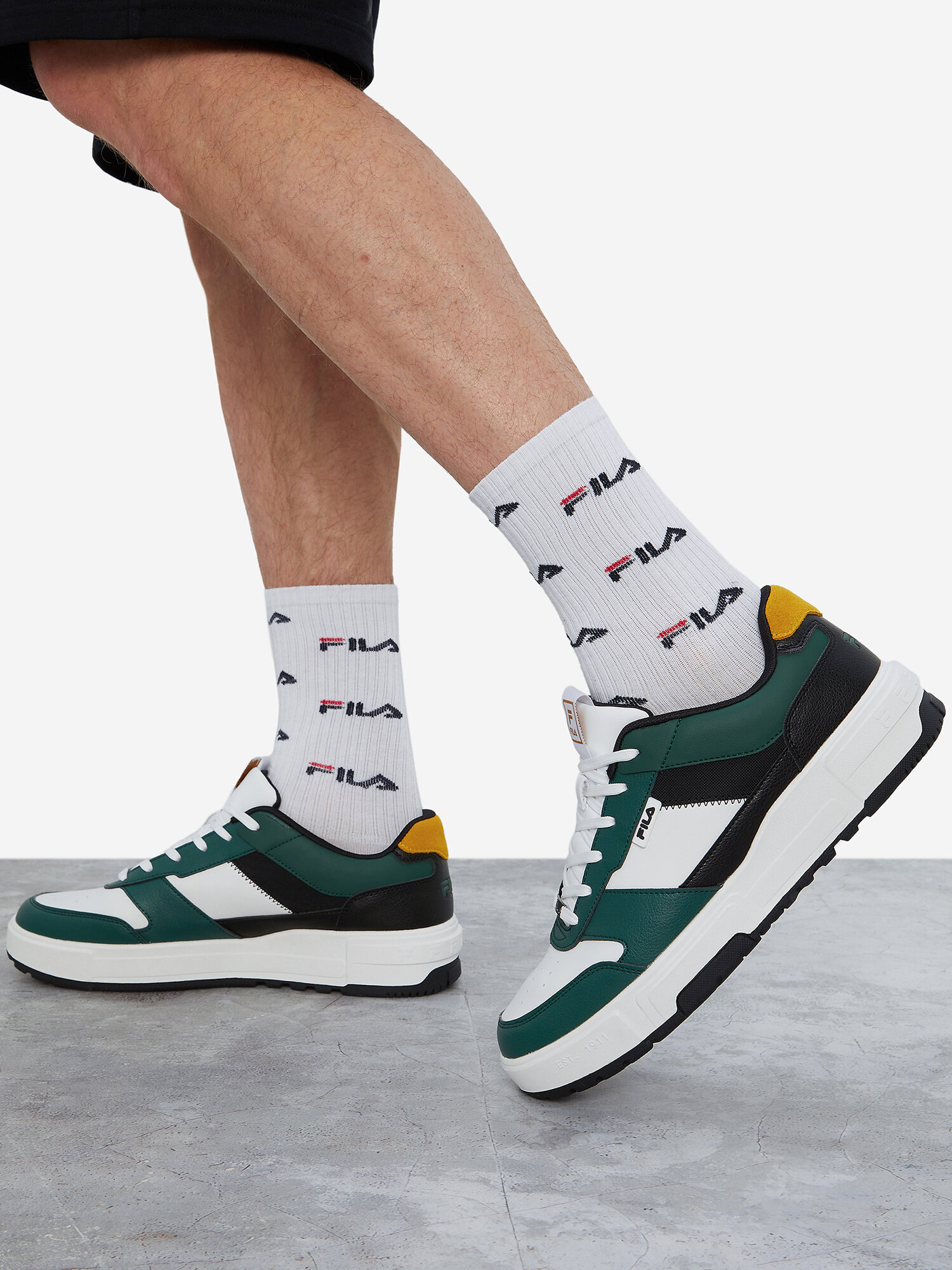 Кеды Fila FX-1000 LOW M, размер 43, зеленый/черный