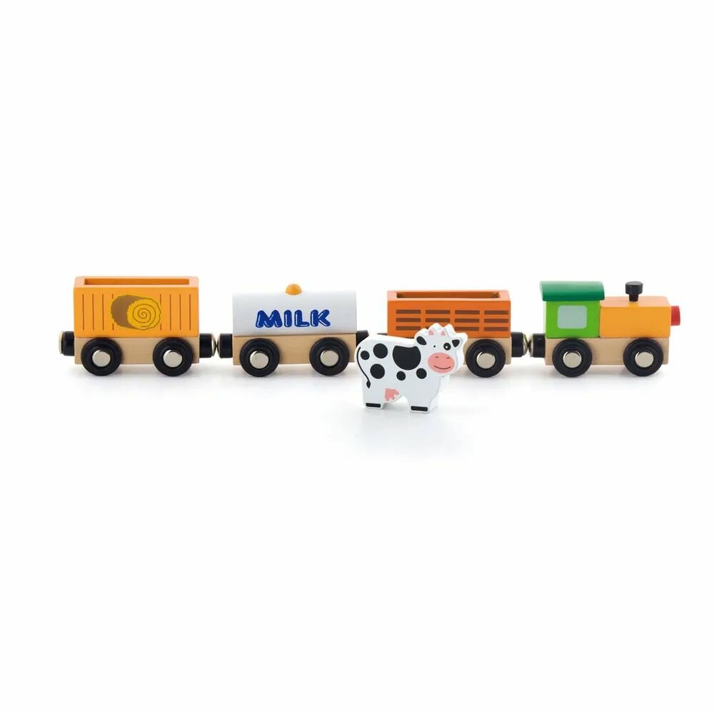 Игровой набор к железной дороге Viga Toys Поезд-ферма (50821) - фото №5