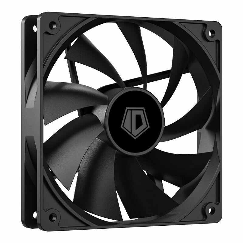 Вентилятор ID-Cooling 120x120x25мм черный, 700-1800об/мин, 76.16CFM, 15.2-35.2dBa, 4-pin PWM, BOX - фото №1