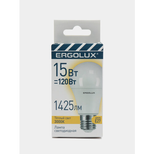 Лампа светодиодная Ergolux Е27, 15 Вт, LED-A60-15W-E27 Температура света 4500К