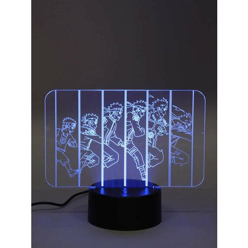 Светильник-ночник 3D "Наруто", светодиодный, настольный Цвет Горчичный