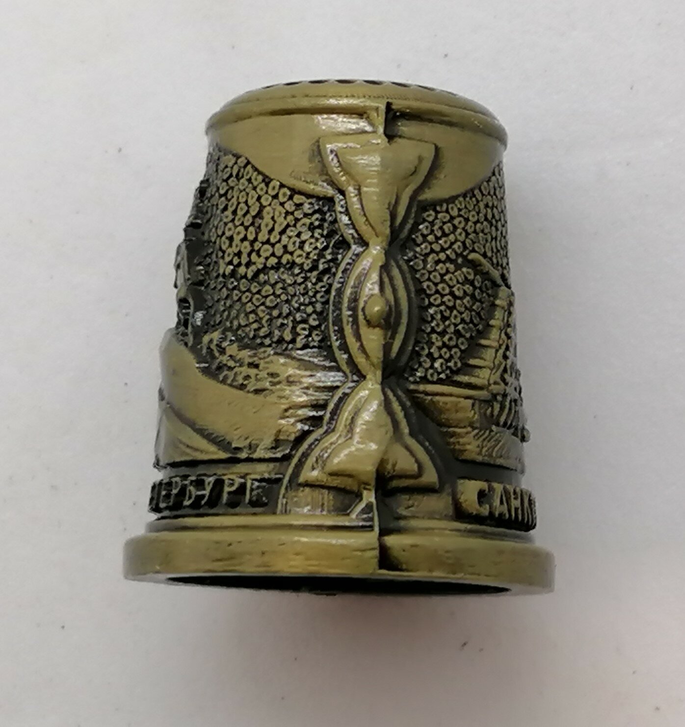 Наперсток "Мост-Медный Всадник " бронза — фото 1